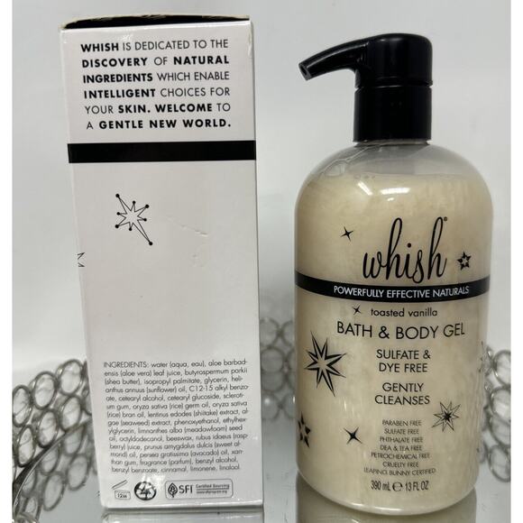 HTF-Whish Toasted Vanilla Body Butter 5 Oz & Bath & Body Gel 13 Oz Bundle - Picture 4 of 5